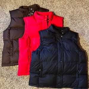 GAP women’s down vests, size large